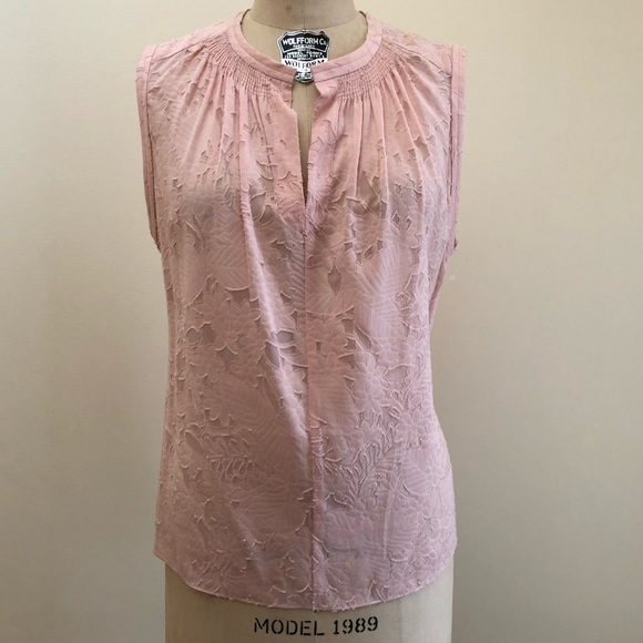 Rebecca Taylor Tops - Rebecca Taylor Lace Sleeveless Blush Top